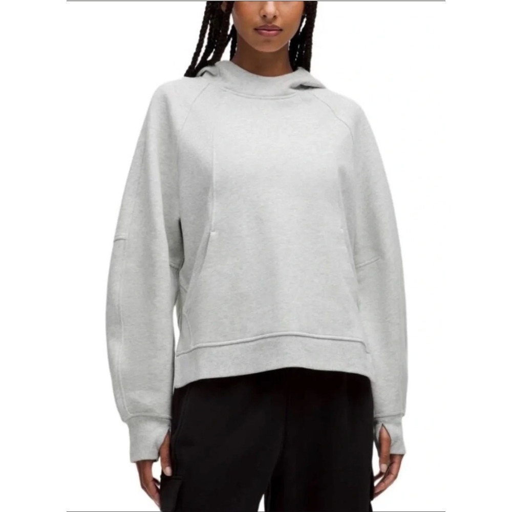 Lululemon Scuba Oversized Side-Slit Hoodie XL/XXL Heathered Grey Athleisure Cozy